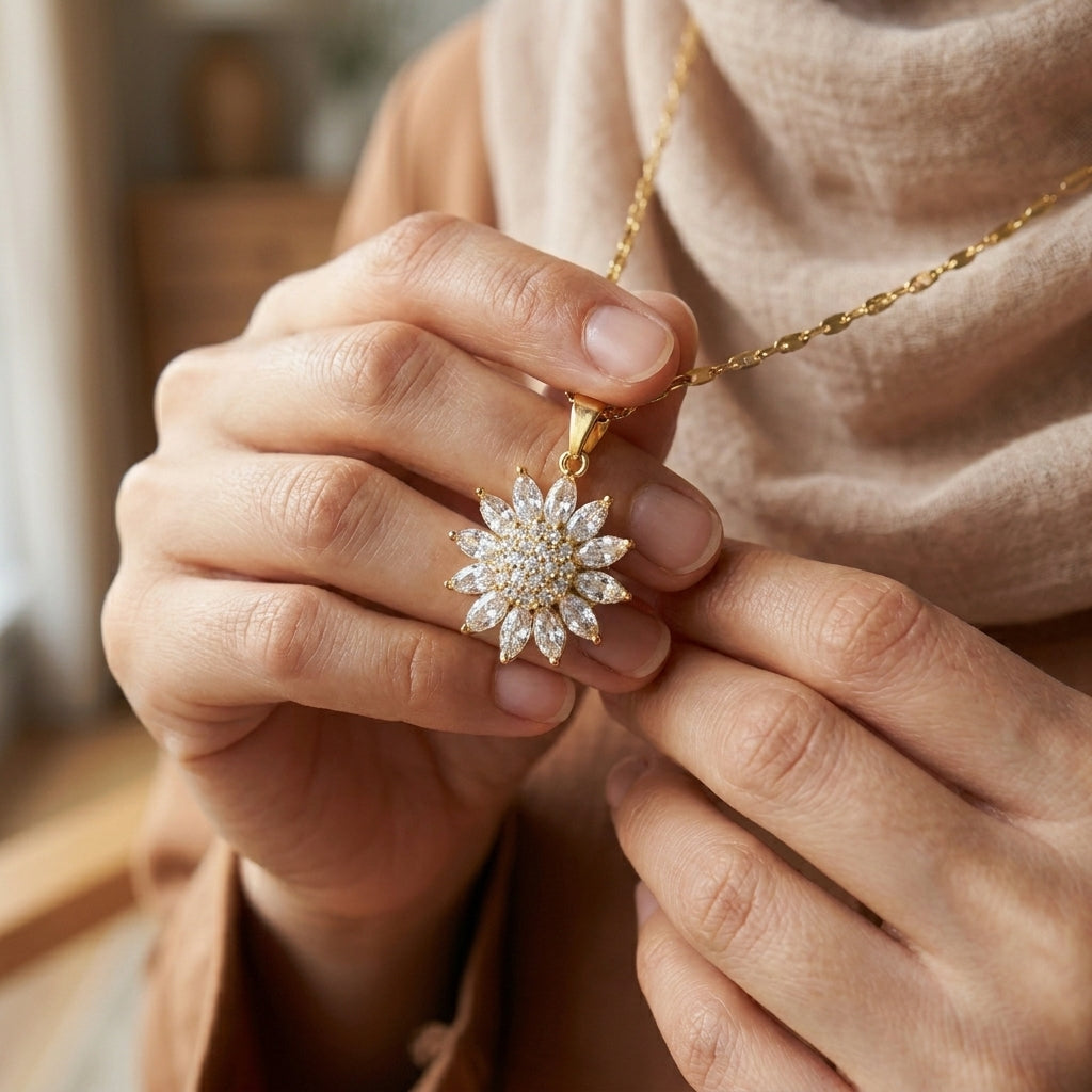 Qamar Zinnia Necklace