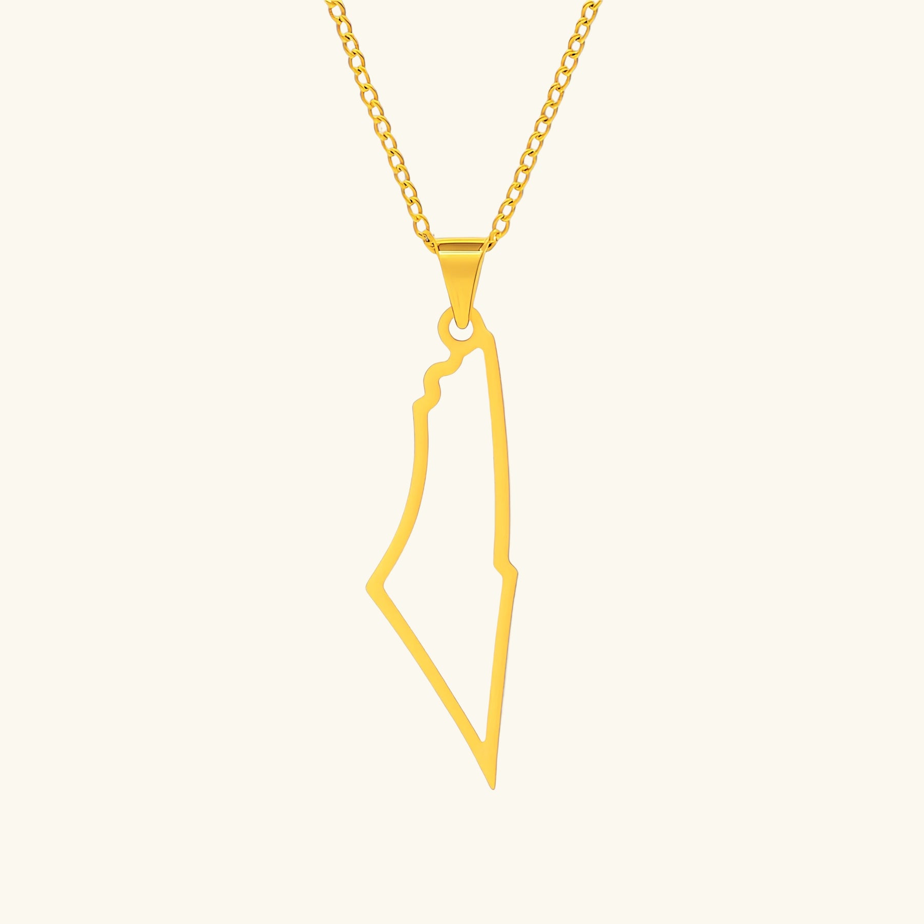 Qamar Palestine Map Necklace