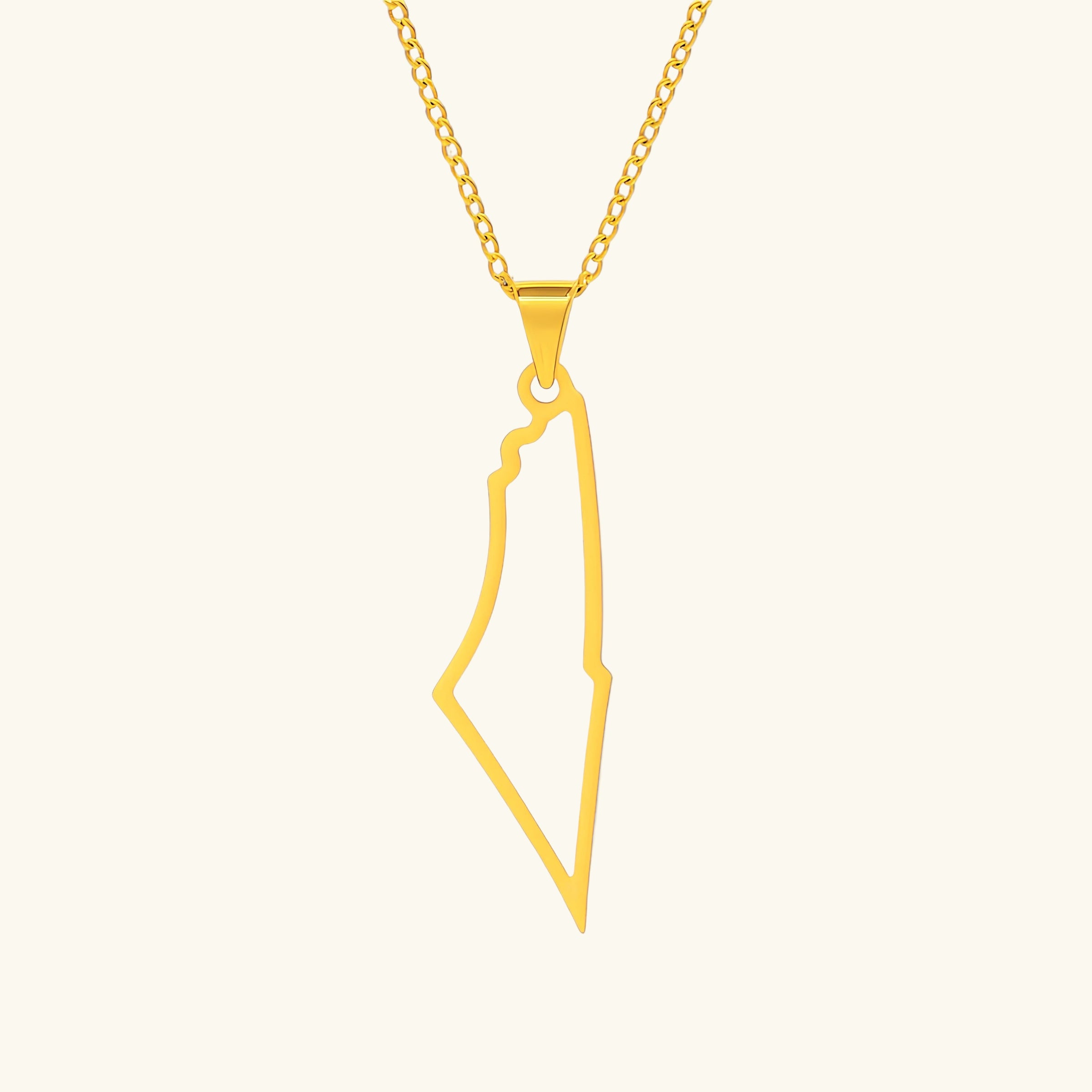 Qamar Palestine Map Necklace