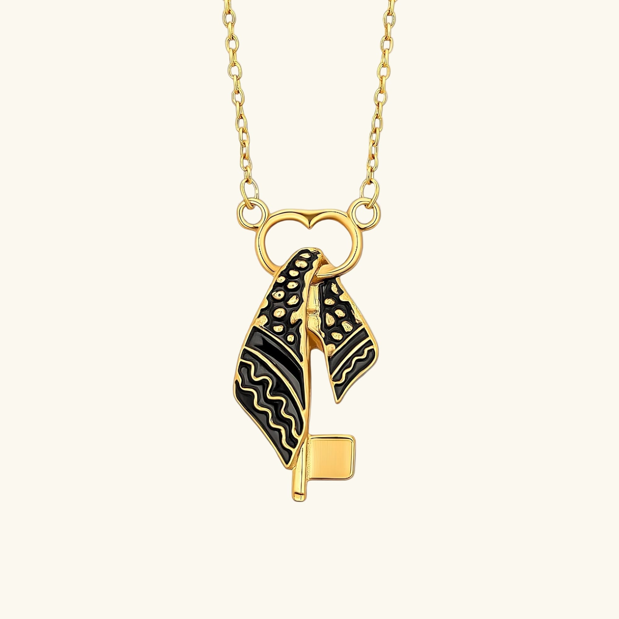Qamar Keffiyeh Key Necklace