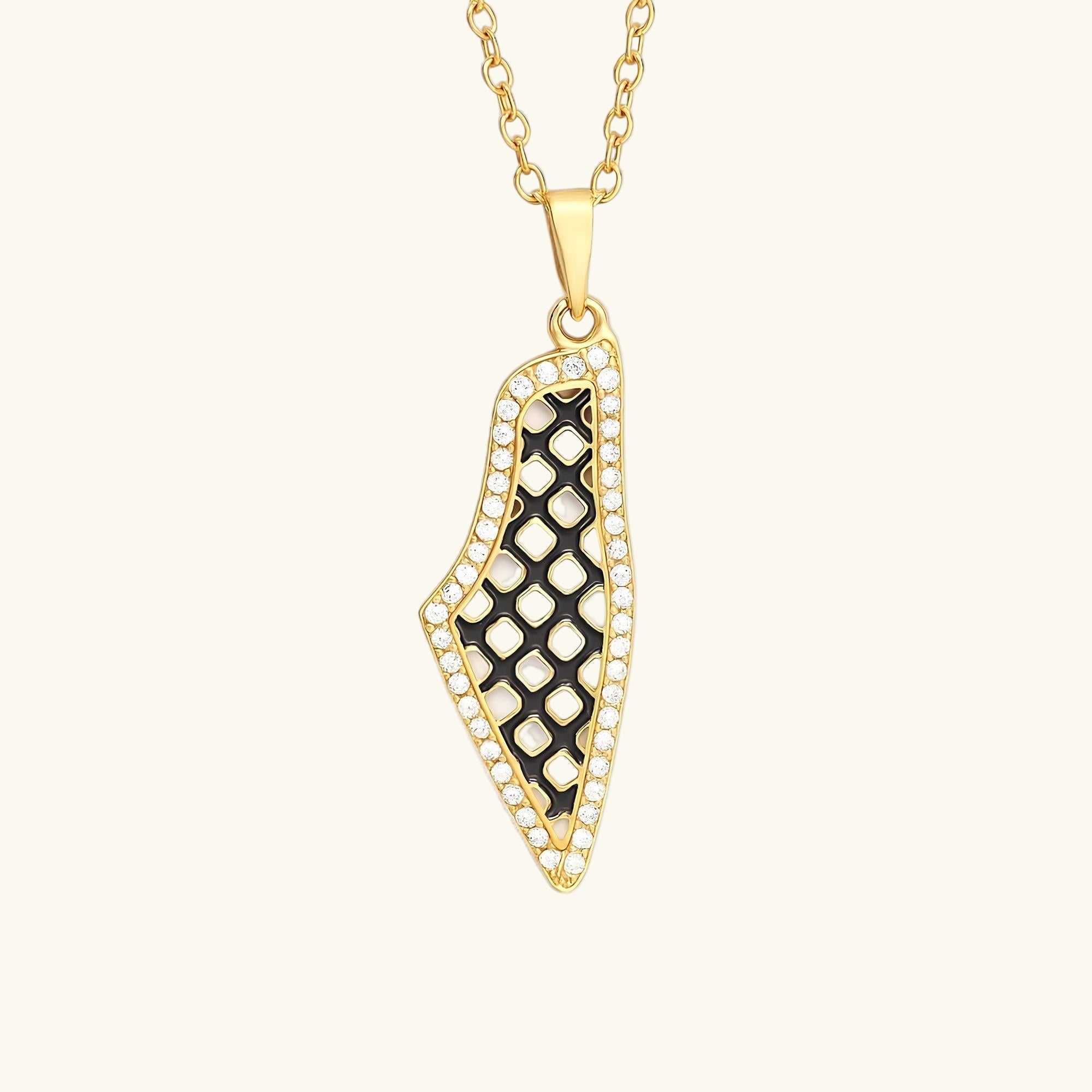 Qamar Palestine Keffiyeh Necklace