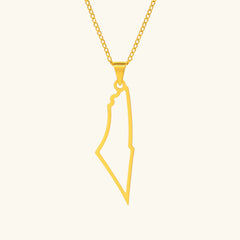 Qamar Palestine Map Necklace