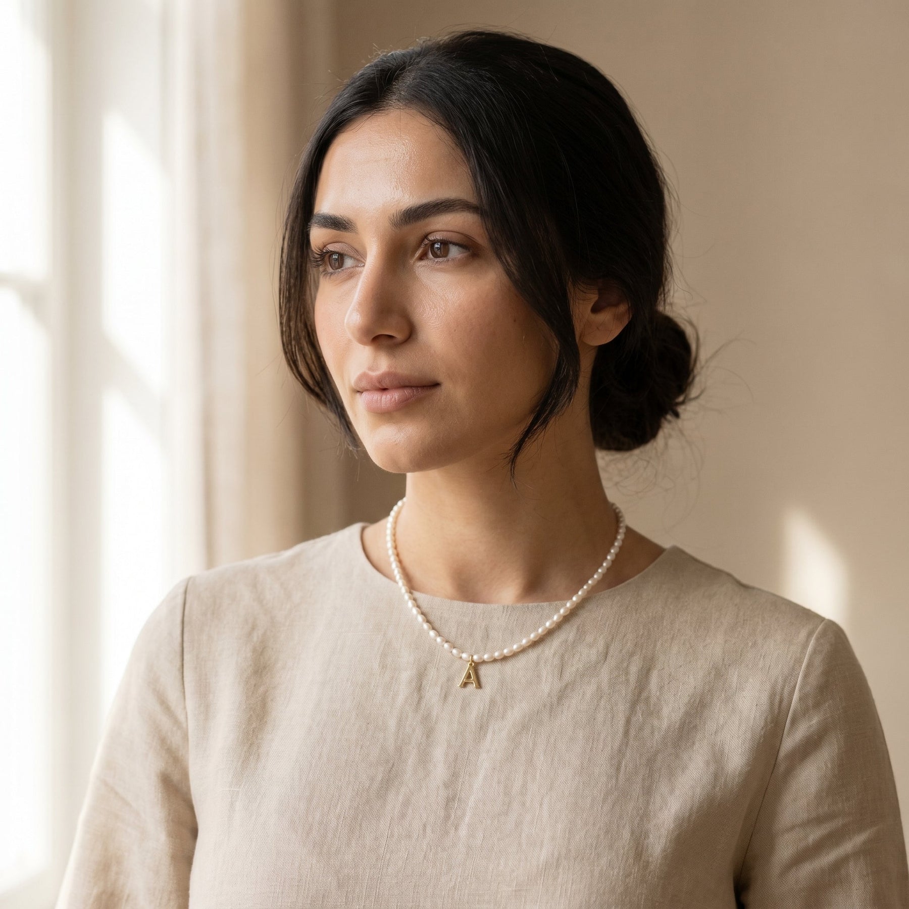 Lulu Bold Initial Statement Necklace