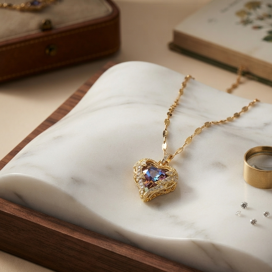 Qamar Zayna Wave Necklace