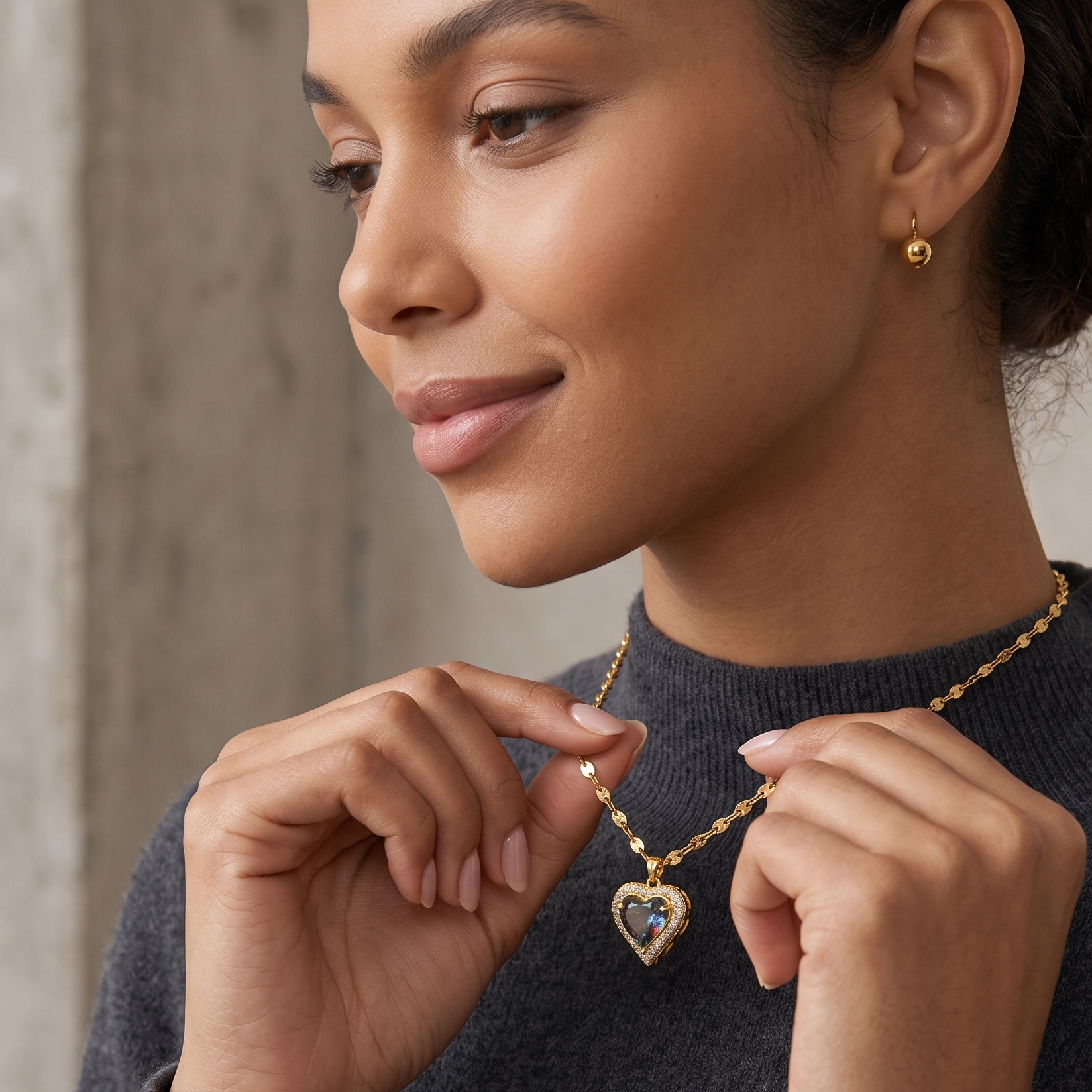 Qamar Zayna Wave Necklace