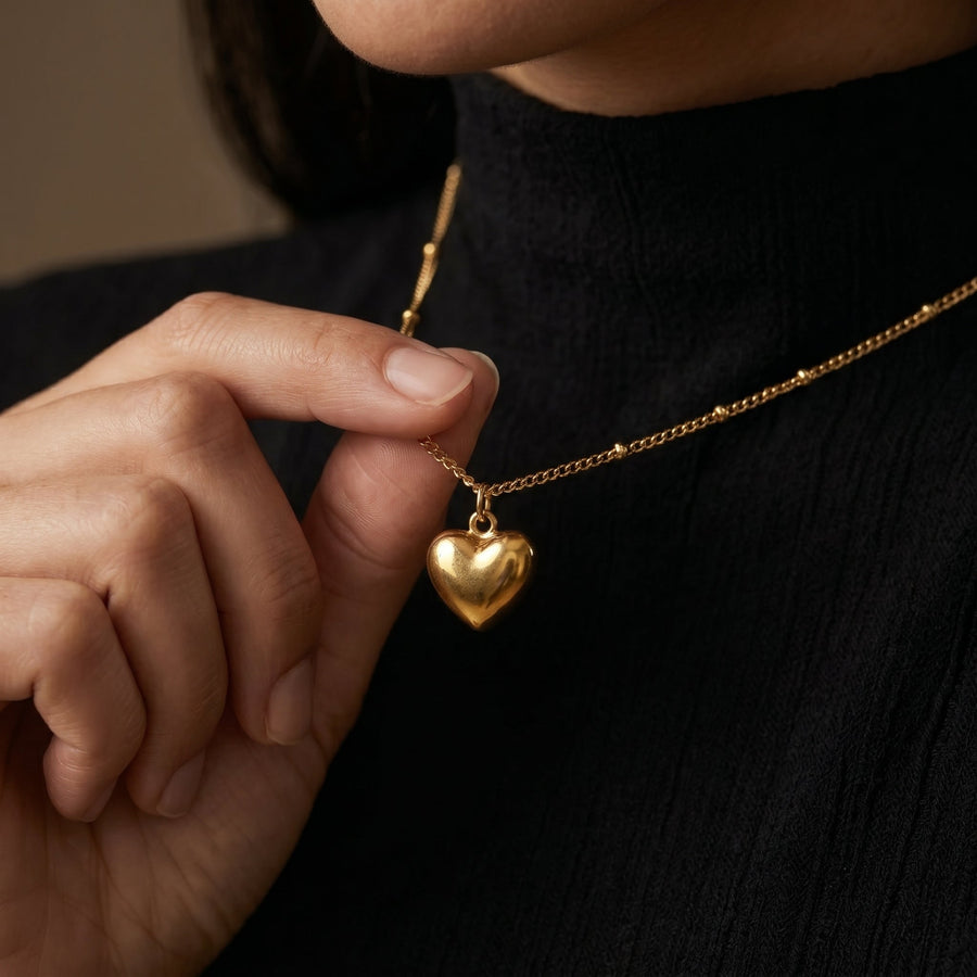 Dainty Heart Charm Necklace