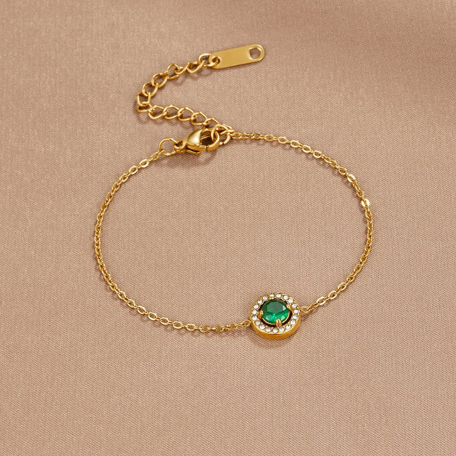Green Emerald Crystal Bracelet