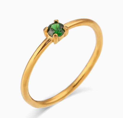 Petite Birth Gem Ring