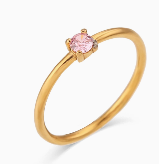 Petite Birth Gem Ring