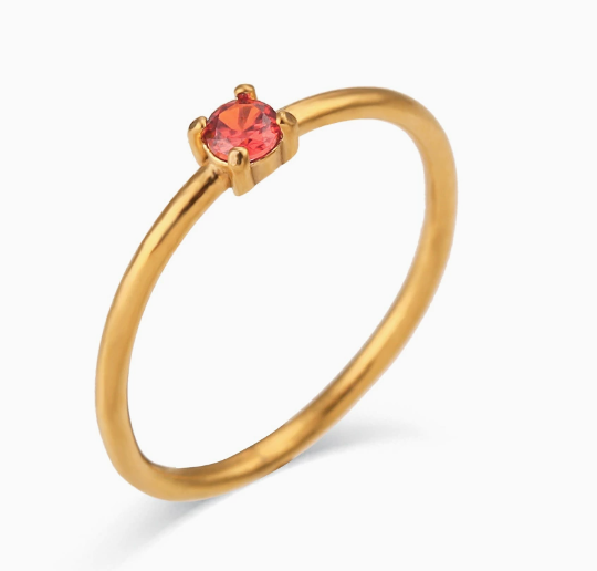 Petite Birth Gem Ring
